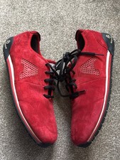 Designer Acupuncture XX Rated Soho London Red Suede Men’s Trainers Shoes Size 11