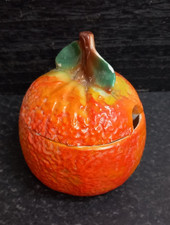 QUIRKY CERAMIC ORANGE DESIGN MARMALADE POT 