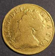 ANTIQUE QUEEN ANNE 1707 22ct GOLD GUINEA COIN RARE 318 Years Old Guinea 8.1g