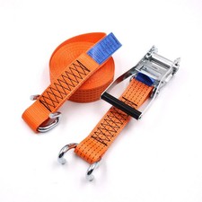 5000kg Heavy Duty 8m 50mm Ratchet Straps Claw J Hook Tie Down Cargo Truck Orange