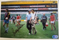 Bobby Robson & Franz Beckenbauer double signed 12x8 photo RACC ACG CERT AG00097