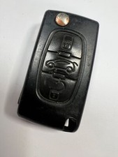 GENUINE PEUGEOT 3 BUTTON REMOTE FLIP KEY FOB TESTED & WORKING, E3330E