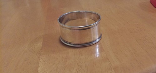 Vintage silver napkin ring - silver,