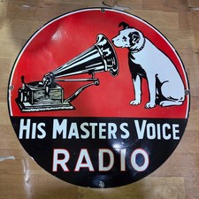 HMV RADIO PORCELAIN ENAMEL