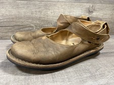 Trippen Brown Leather Travel Shoes Flat Strappy Womens Size 39 US 8.5, 9