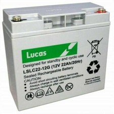 Lucas AGM 12V 22Ah (18+ Holes)