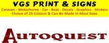 1 x ELDDIS AUTOQUEST MOTORHOME DECAL STICKERS CHOICE OF COLOURS #005