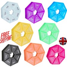 Daily Pill Box 7 Day Week Weekly Organiser Storage Medicine Tablet Dispenser UK