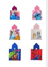 Kids Character Ponchos – Hooded, Soft & Fun! (Disney & Marvel) Winter Towel Warm