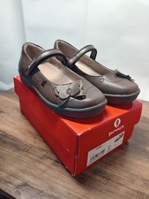 Garvalin Girls Shoes Size UK 13 Brown Leather T Strap Brand New with Box