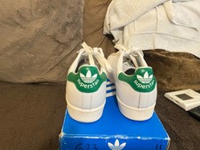 ADIDAS SUPERSTAR VS STAN SMITH SUPERSTAN TRAINERS MENS SIZE 8.5 GREEN/WHITE