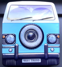 VW Camper Van PEACE & LOVE Empty Biscuit Tin, from 2014 / 2015,  Rare