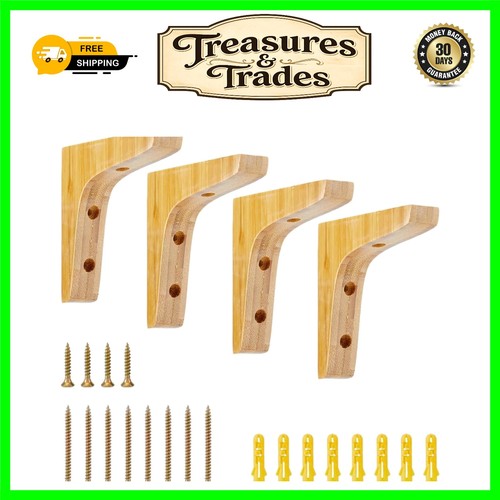 Pack wooden shelf brackets - wooden,
