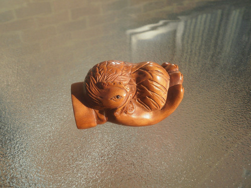 Hand carved wood - carved, netsuke