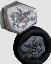 Authentic Ancient Roman hololith Ring engraved one piece Gemstone Intaglio Seal