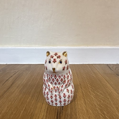 Hand painted porcelain bear - painted,