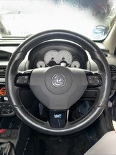 ASTRA MK5 VXR BLACK LEATHER STEERING WHEEL BLACK STEREO CONTROLS & AIRBAG