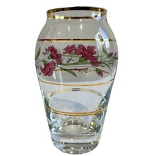 Vintage Crystal Vase With Pink