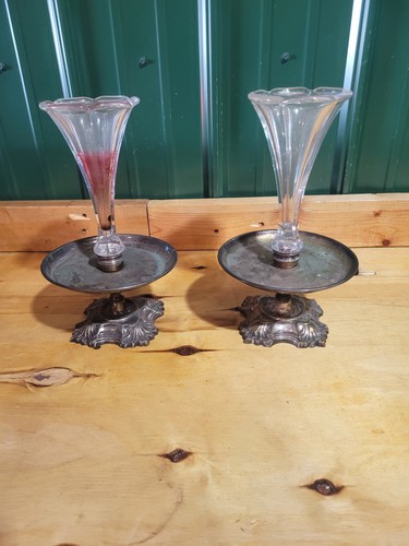Vintage pair silver plated - pair, silver-plated
