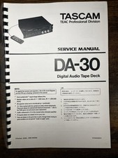 Tascam DA -30 DAT Machine Service Manual