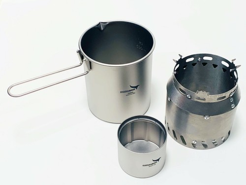 Titanium wood gasifier - gasifier, siphon