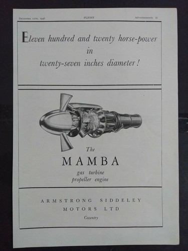 The mamba gas turbine - mamba,
