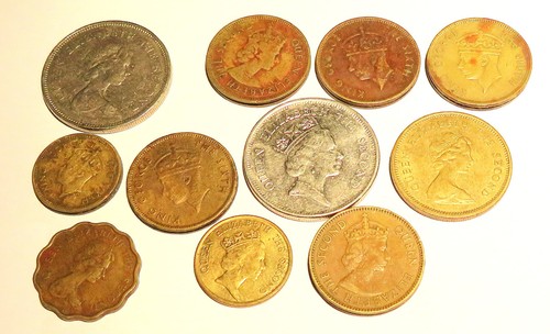 Assorted coins from hong kong - assorted,