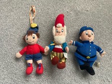 Vintage Noddy, Big Ears & Mr. Plod. Soft Toys. Approx 17cm. 2001