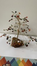 Earth Tone Coloured Gemstone Tree Ornament Good Condition