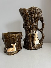 Sylvac Vases Deer And Bunny