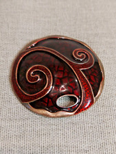 Large Circular, Red Swirl