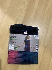 Crivit Ladies' Sports Top - Quick Drying Small Or Medium Black Or Multicolured
