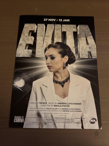 Evita 2023 curve theatre - evita, flyer