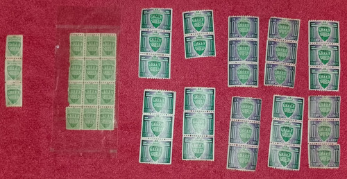 Vintage green shield stamps - green,