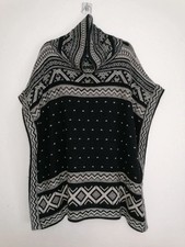 Monsoon Black Knit Poncho size