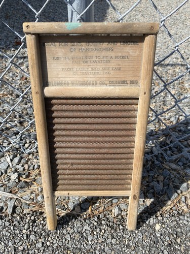 Antique washboard wood - antique, tin