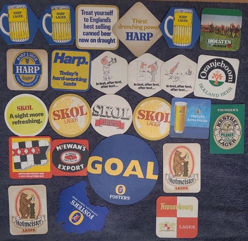 Vintage beer mats - 25,