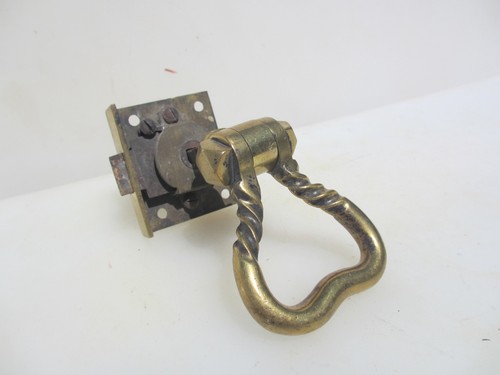 Victorian brass cabinet lever - brass,