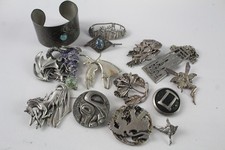 Pewter Jewellery Fredrick Pewter Canada Peking Glass JJ AR Brown MAS J x 15