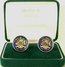 BRITISH  UK £1 Cufflinks made