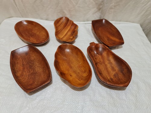 Vintage wooden tray dips - vintage,
