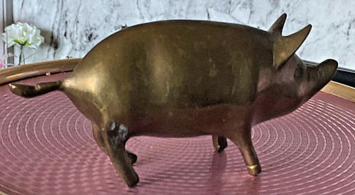 Vintage mcm solid brass - mcm,
