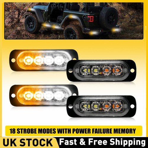 4pcs amber white - 4pcs, car