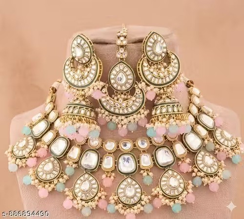 Gold plated jewellery set - jewellery, set,rani