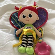 RARE!  MULTI SENSORY ACTIVITY CRINKLY DOLL SOFT TOY PRAM BUGGY LAMAZE