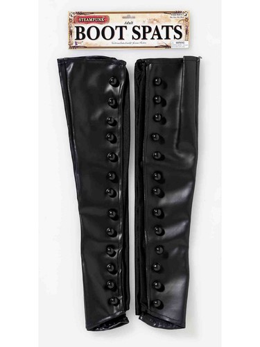 Steampunk boot spats black - boot,
