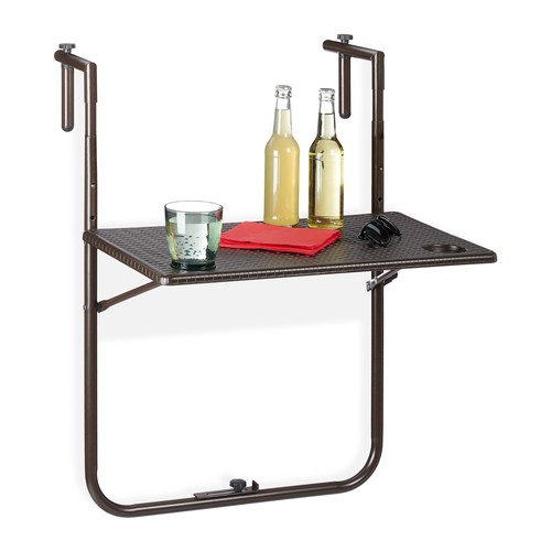 Folding balcony table