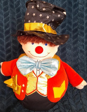 Vintage Boots Amazing Mr Wobble Chime Soft Toy Bunny in Hat Clown