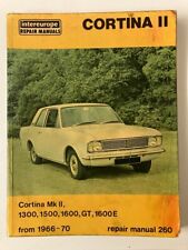 FORD CORTINA MK2 1300 1500 1600 (INCL GT 1600E) 1966-70 WORKSHOP MANUAL
