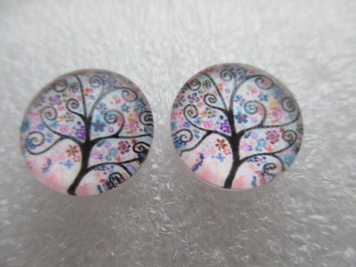 Tree life cabochon glass - tree,